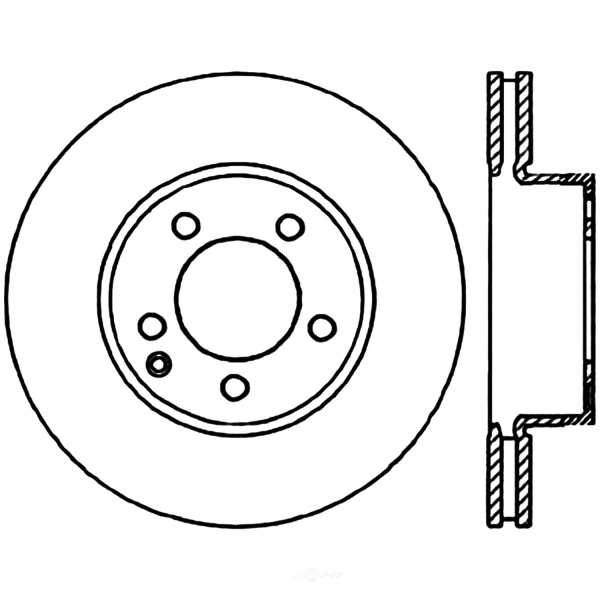 Centric SportStop Drilled 1-Piece Front Brake Rotor 128.35109