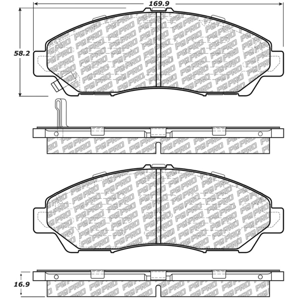 Centric Posi Quiet Pro™ Ceramic Front Disc Brake Pads 500.13780