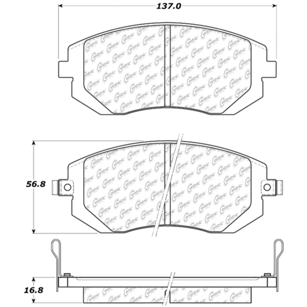 Centric Premium Ceramic Front Disc Brake Pads 301.09290