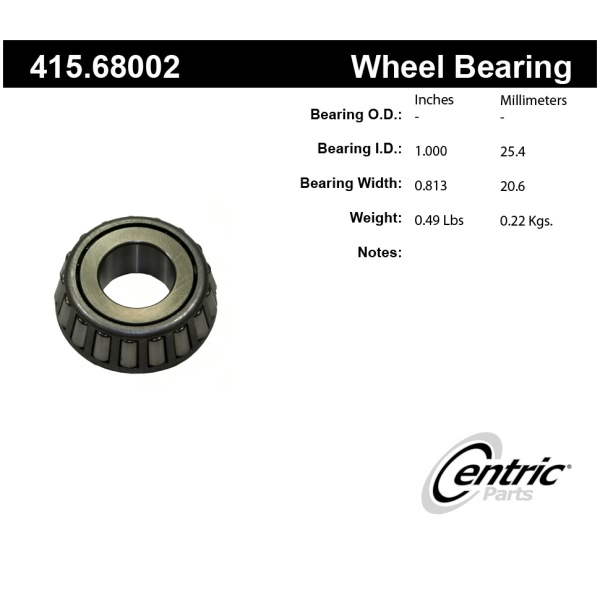 Centric Premium™ Front Driver Side Outer Wheel Bearing 415.68002