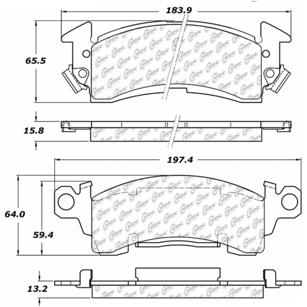 Centric Posi Quiet™ Ceramic Front Disc Brake Pads 105.00520