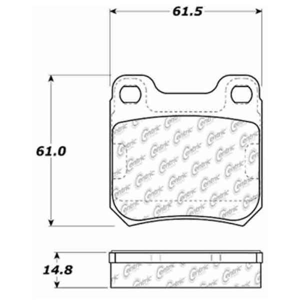 Centric Posi Quiet™ Semi-Metallic Rear Disc Brake Pads 104.07091