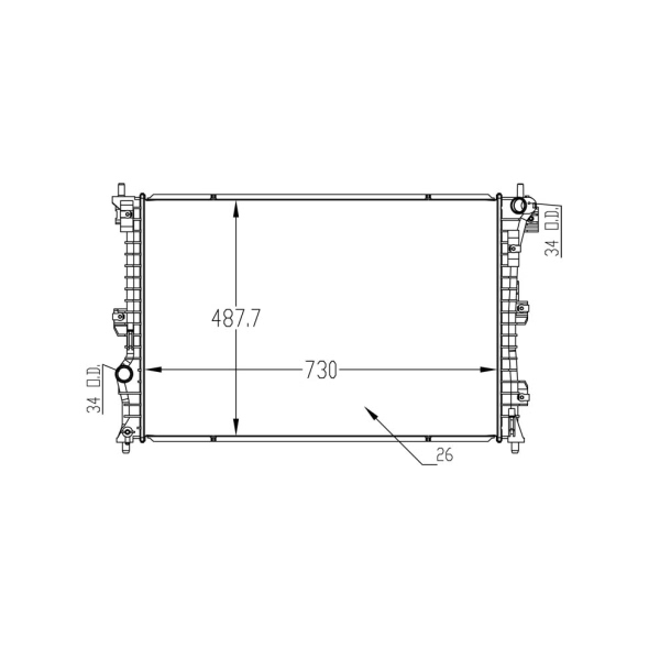 TYC Engine Coolant Radiator 13327