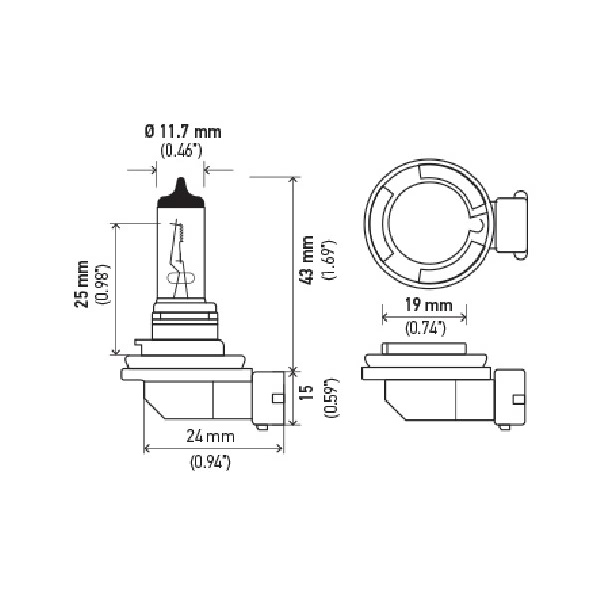 Hella H8 Design Series Halogen Light Bulb H71071072