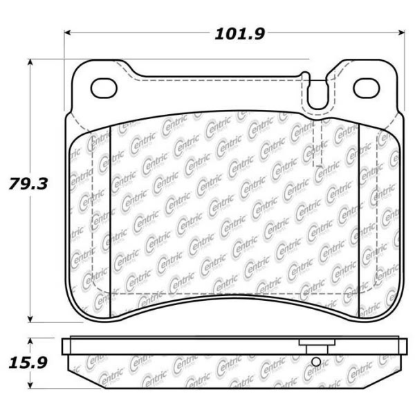 Centric Premium Semi-Metallic Front Disc Brake Pads 300.11210