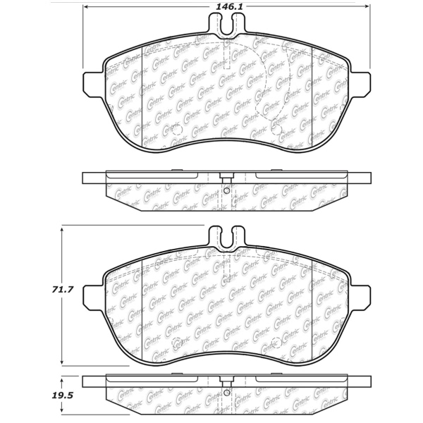 Centric Posi Quiet™ Ceramic Front Disc Brake Pads 105.13400