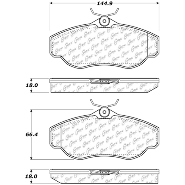 Centric Posi Quiet™ Ceramic Front Disc Brake Pads 105.06760