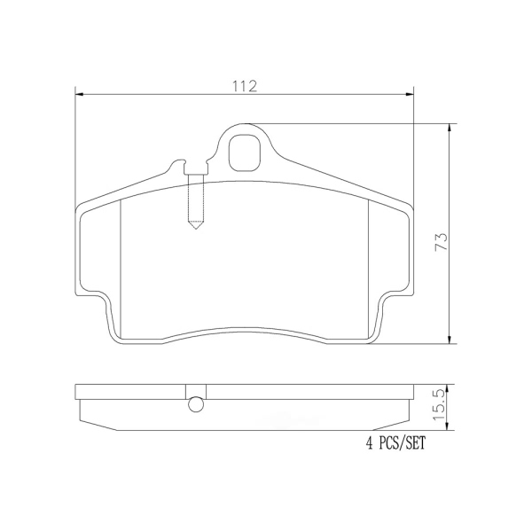 brembo Premium Ceramic Rear Disc Brake Pads P65008N