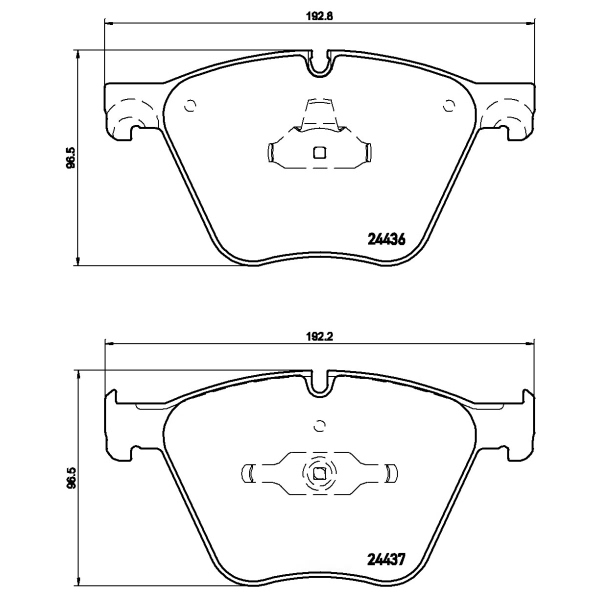 brembo Premium Low-Met OE Equivalent Front Brake Pads P06073