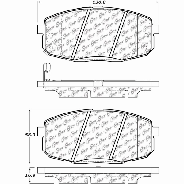 Centric Premium Ceramic Front Disc Brake Pads 301.13971