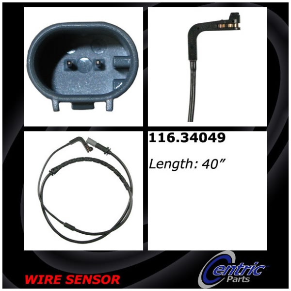 Centric Rear Brake Pad Sensor 116.34049