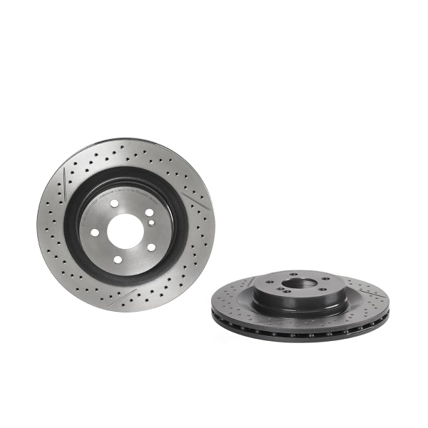 brembo UV Coated Series Drilled and Slotted Vented Rear Brake Rotor 09.A326.11