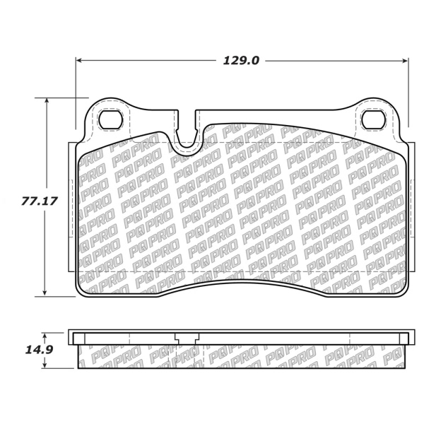 Centric Pq Pro Disc Brake Pads With Hardware 500.16000