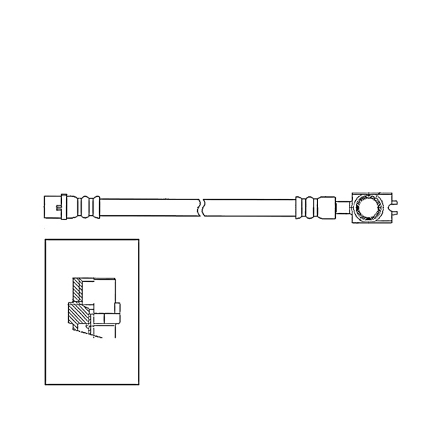 Centric Rear Lower Brake Hose 150.33348