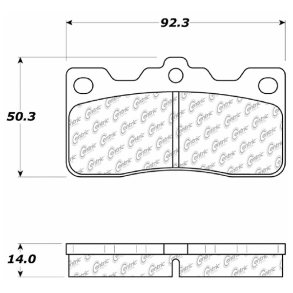 Centric Posi Quiet™ Ceramic Rear Disc Brake Pads 105.02430