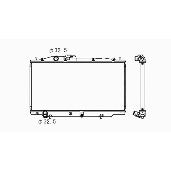 TYC Engine Coolant Radiator 2571