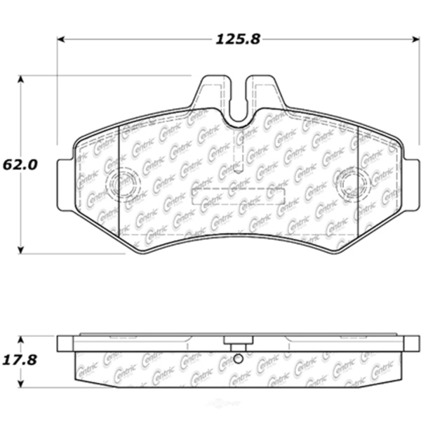 Centric Posi Quiet™ Semi-Metallic Rear Disc Brake Pads 104.09280