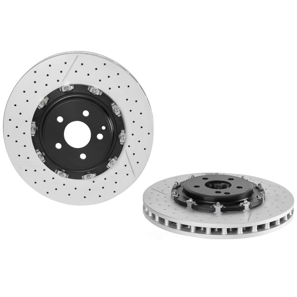 brembo OE Replacement Drilled and Slotted Vented Front Brake Rotor 09.8878.23