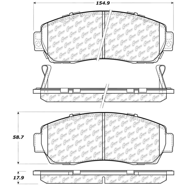 Centric Premium Ceramic Front Disc Brake Pads 301.10890