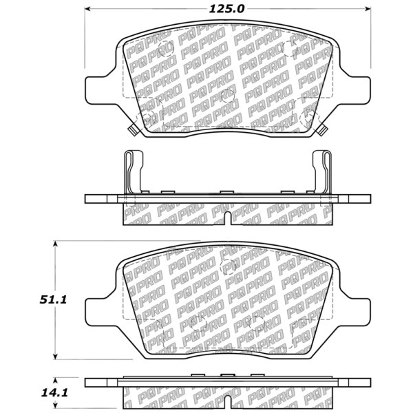 Centric Posi Quiet Pro™ Ceramic Rear Disc Brake Pads 500.10930