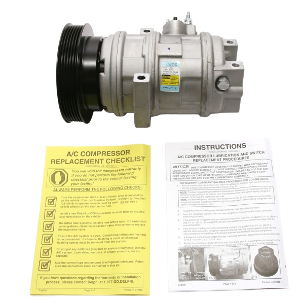 Delphi A C Compressor With Clutch CS20103