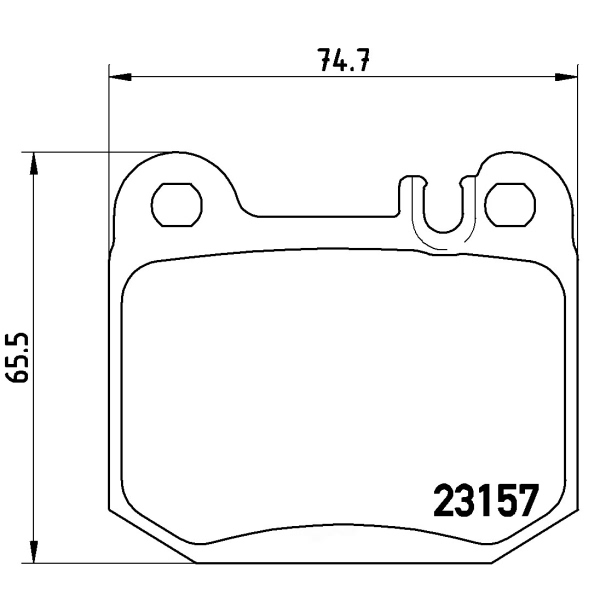 brembo Premium Low-Met OE Equivalent Rear Brake Pads P50043