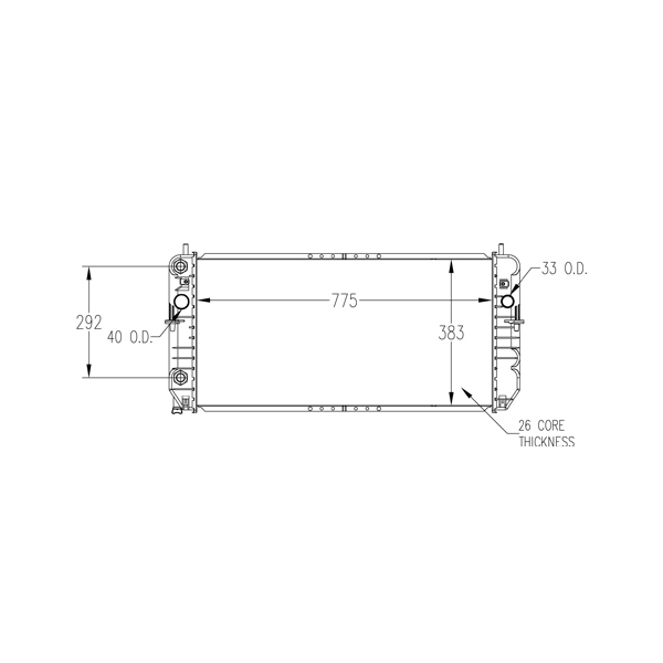 TYC Engine Coolant Radiator 2491