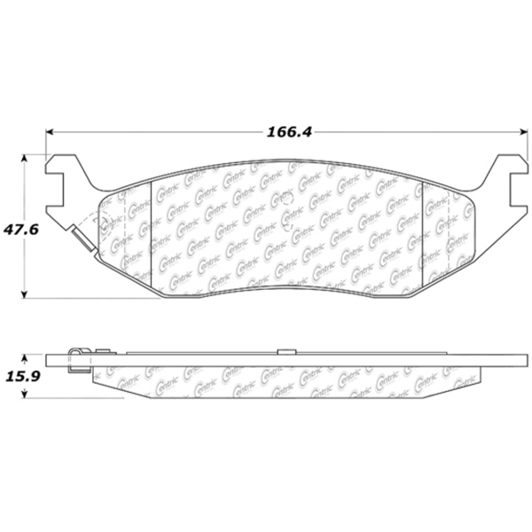 Centric Posi Quiet™ Ceramic Rear Disc Brake Pads 105.08980