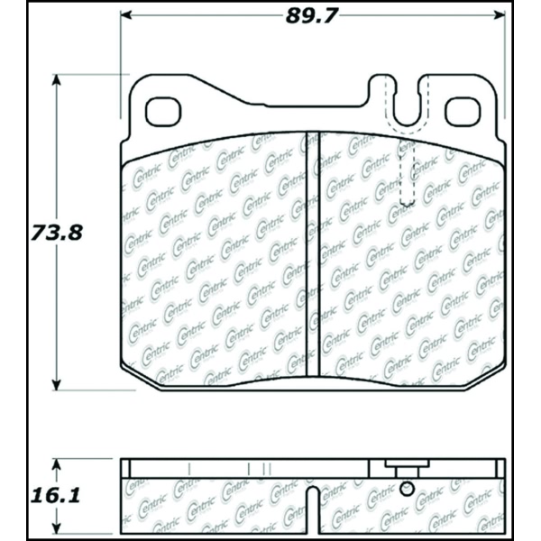 Centric Posi Quiet™ Ceramic Front Disc Brake Pads 105.01451