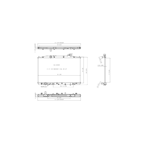 TYC Engine Coolant Radiator 13208