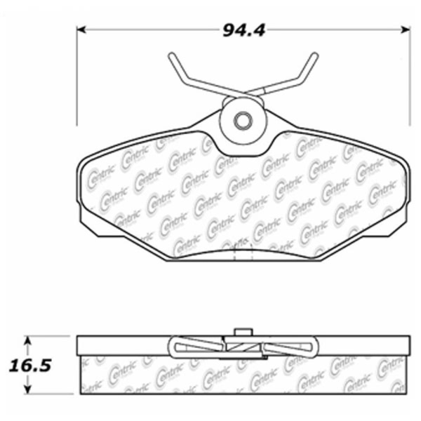 Centric Posi Quiet™ Semi-Metallic Rear Disc Brake Pads 104.06100