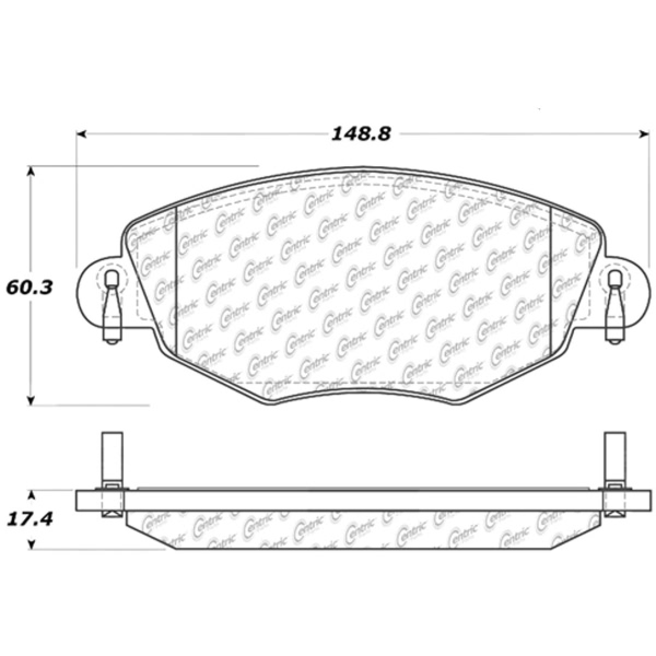 Centric Posi Quiet™ Ceramic Front Disc Brake Pads 105.09100