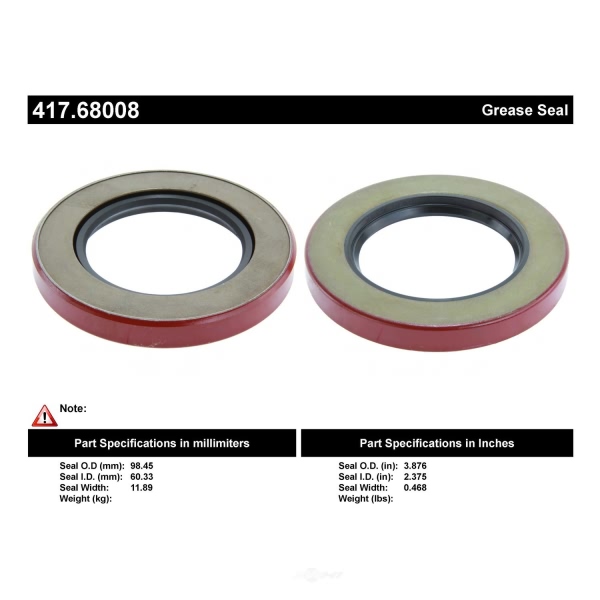 Centric Premium™ Axle Shaft Seal 417.68008