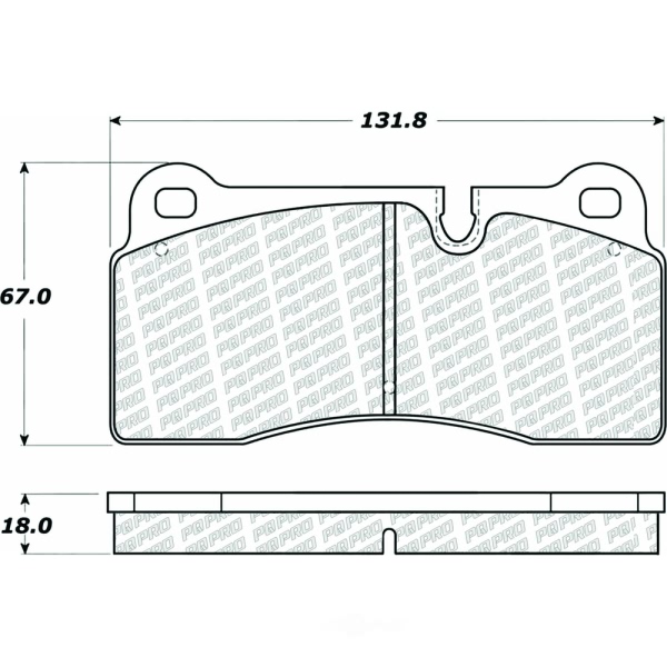 Centric Posi Quiet Pro™ Semi-Metallic Rear Disc Brake Pads 500.11550