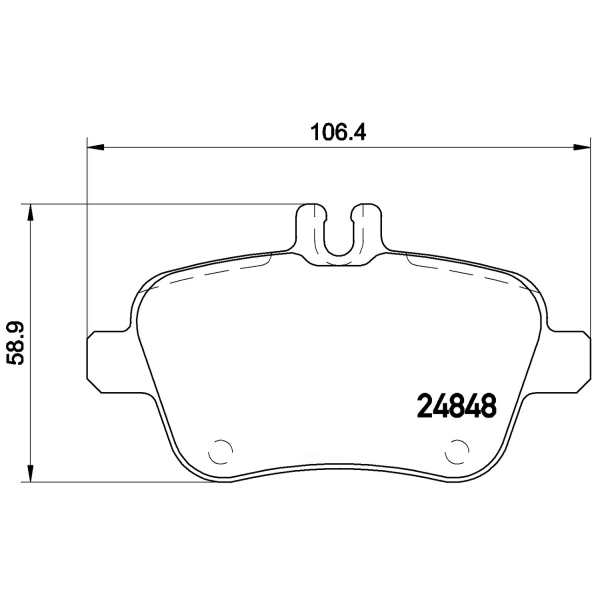 brembo Premium Low-Met OE Equivalent Rear Brake Pads P50091