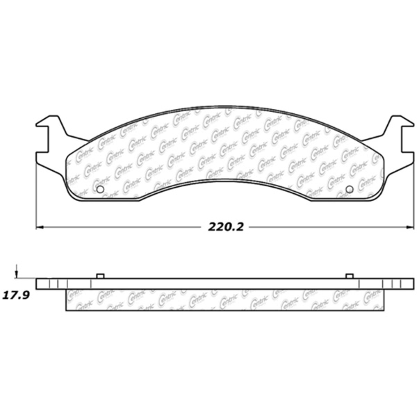 Centric Premium Semi-Metallic Front Disc Brake Pads 300.06551