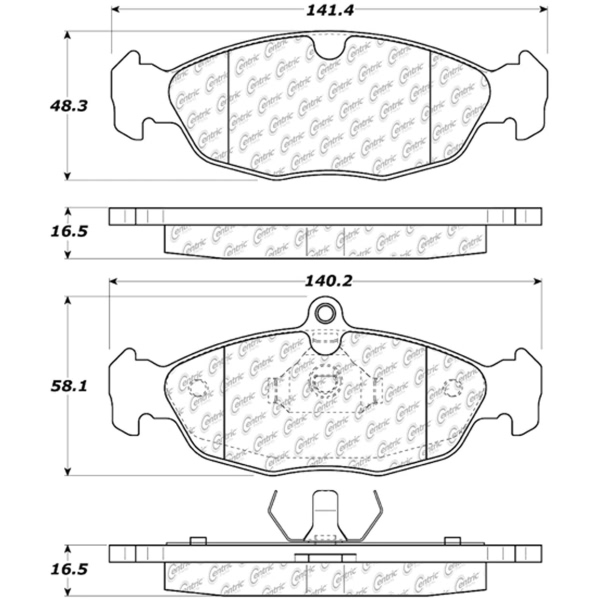 Centric Posi Quiet™ Ceramic Rear Disc Brake Pads 105.06880