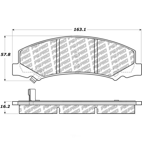 Centric Posi Quiet Pro™ Semi-Metallic Front Disc Brake Pads 500.11590