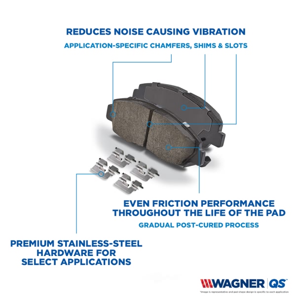 Wagner Quickstop Ceramic Front Disc Brake Pads ZD888A