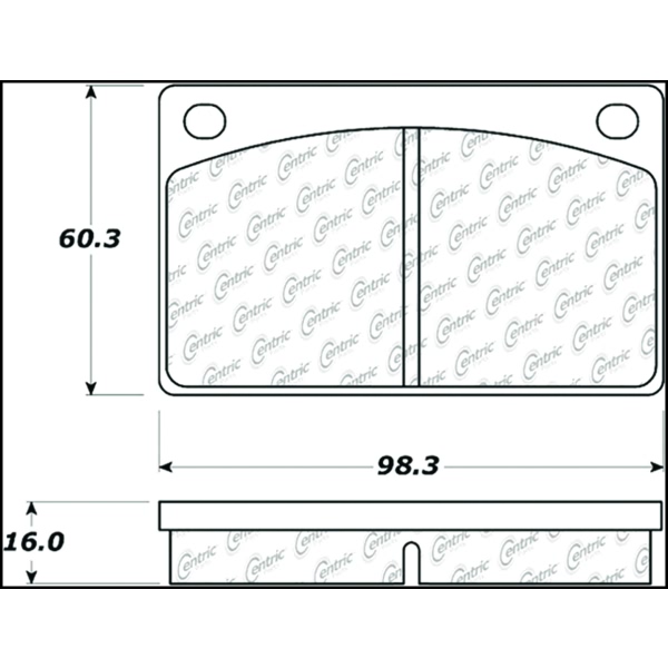 Centric Premium Semi-Metallic Front Disc Brake Pads 300.00430