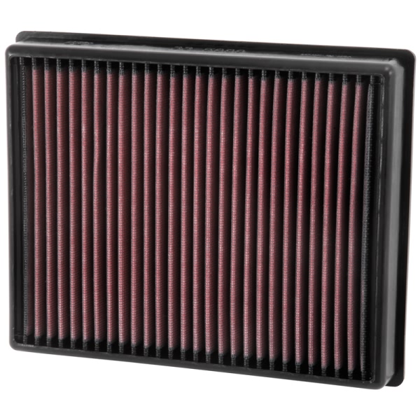 K&N 33 Series Panel Red Air Filter （9.625" L x 7.813" W x 1.563" H) 33-5000