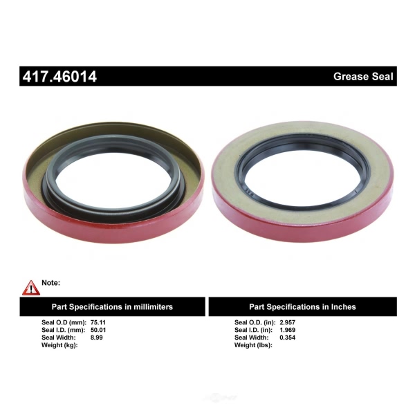 Centric Premium™ Axle Shaft Seal 417.46014