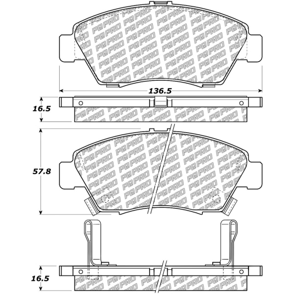 Centric Posi Quiet Pro™ Ceramic Front Disc Brake Pads 500.09481