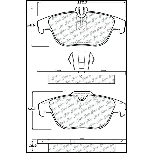 Centric Premium Ceramic Rear Disc Brake Pads 301.13410