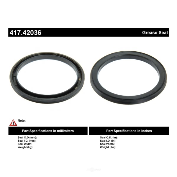 Centric Premium™ Axle Shaft Seal 417.42036