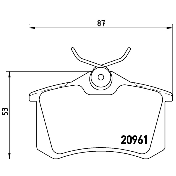 brembo Premium Low-Met OE Equivalent Rear Brake Pads P61088