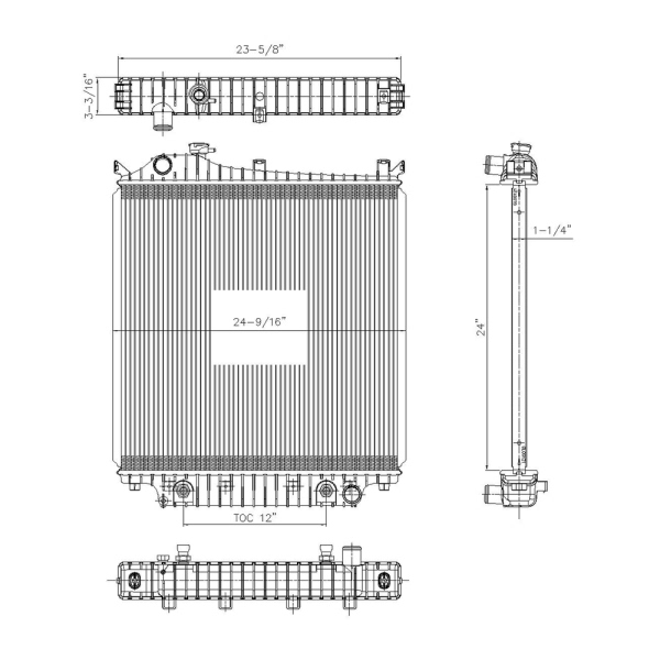 TYC Engine Coolant Radiator 2816