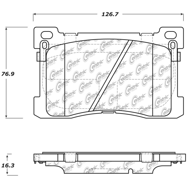 Centric Premium Ceramic Front Disc Brake Pads 301.15760