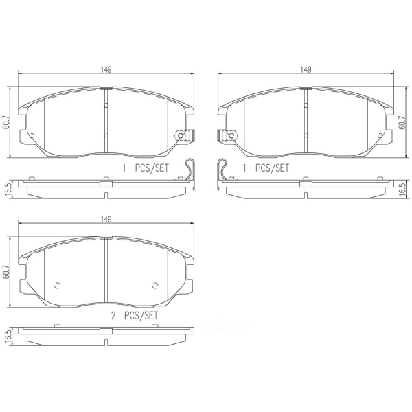 brembo Premium Ceramic Front Disc Brake Pads P30028N