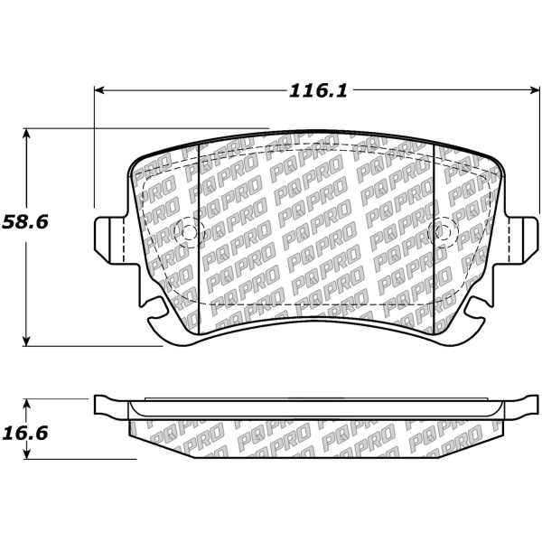 Centric Posi Quiet Pro™ Semi-Metallic Rear Disc Brake Pads 500.10180